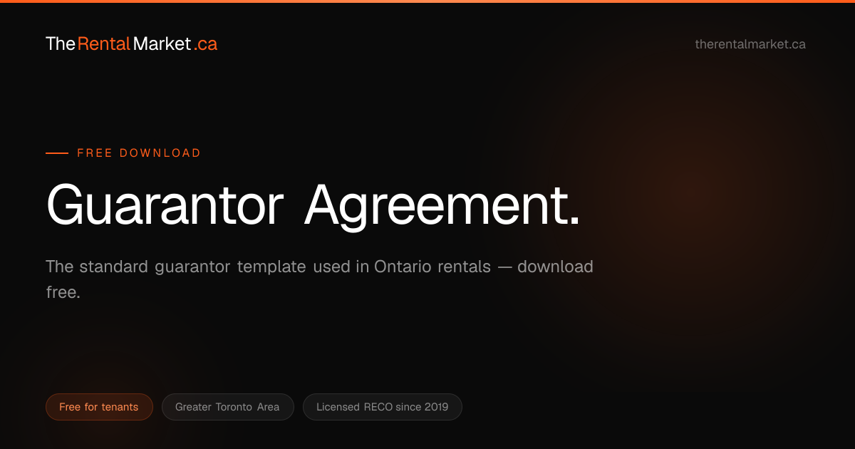 Guarantor Agreement — Ontario Rental Template | TheRentalMarket.ca ...