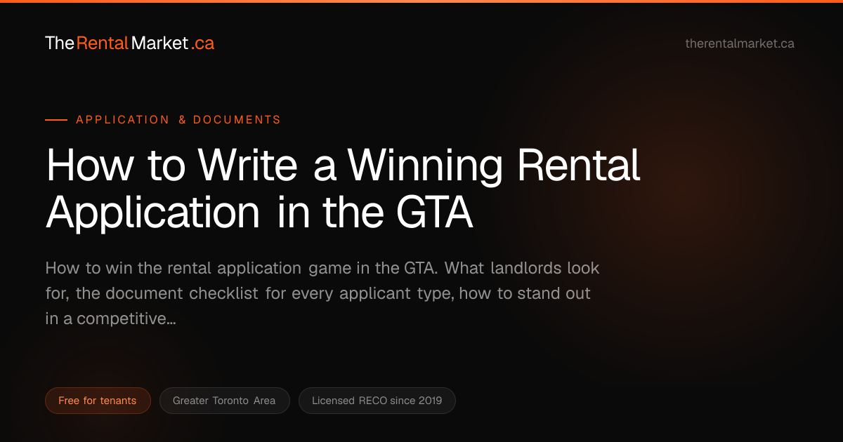 How to Write a Winning Rental Application in the GTA — Rental Guide ...